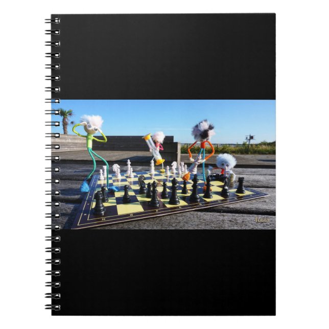 Caderno Espiral Fubby die schaakspel spelen. (Frente)