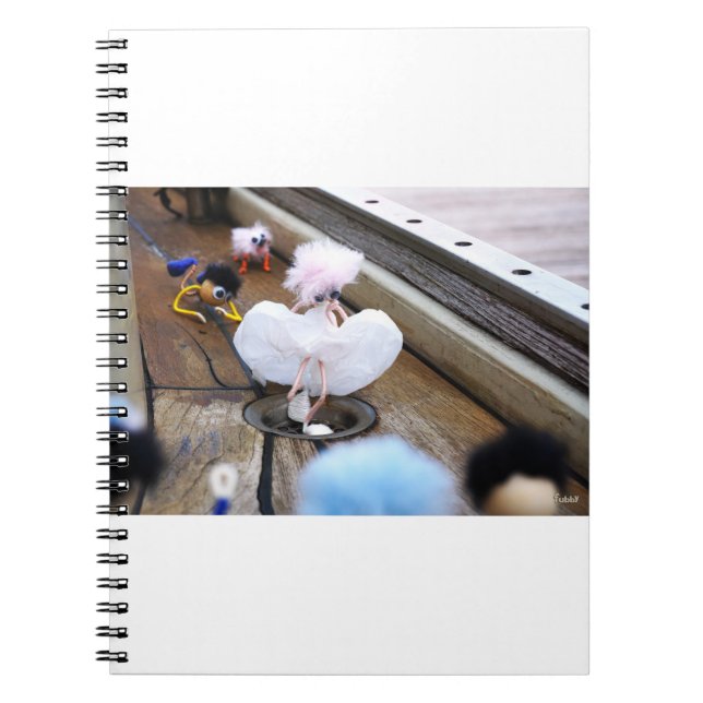 Caderno Espiral Fubby poppetje als Marilyn Monroe verkleed. (Frente)