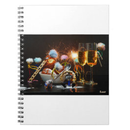 Caderno Espiral Fubby's met Jaarwisseling bij feestdagen.