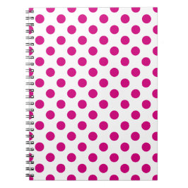 Caderno Espiral Fuchsia bolinhas