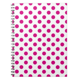 Caderno Espiral Fuchsia bolinhas