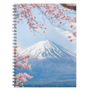 Caderno Espiral Fuji Mountain Lago Kawaguchiko Primavera No Ja