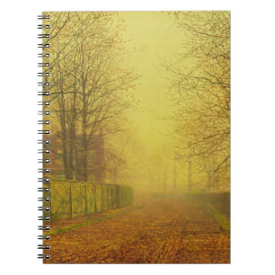 Caderno Espiral Fulgor de noite de John Atkinson Grimshaw  ,