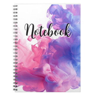 Caderno Espiral Fumaça Difusa Rosa e Roxa