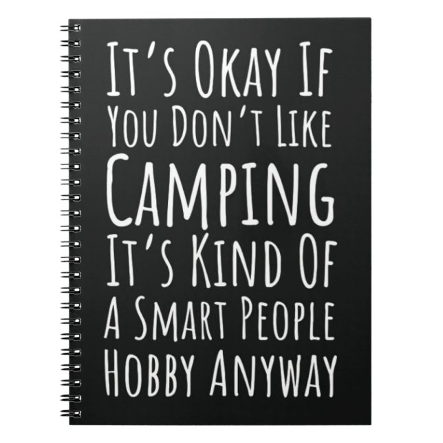 Caderno Espiral Fun Camping Gifts Outdoor Campfire Camper Humor (Frente)