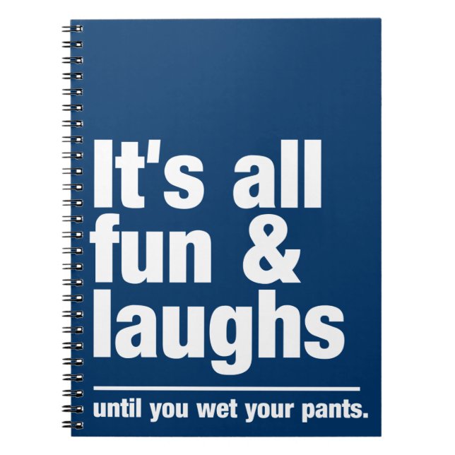Caderno Espiral FUN & LAUGHS notebook personalizado de cor (Frente)