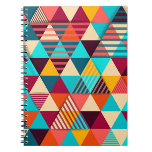 Caderno Espiral Fundo abstrato com formas de triângulo. Moderno g