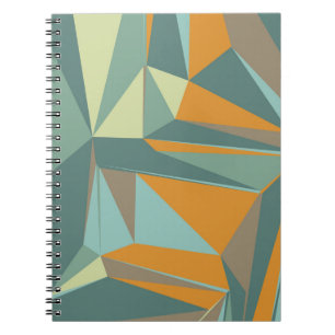 Caderno Espiral fundo abstrato com trianglesabstrac colorido