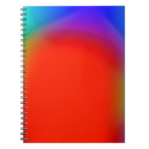 Caderno Espiral fundo abstrato turvo, parte de vintage colorida