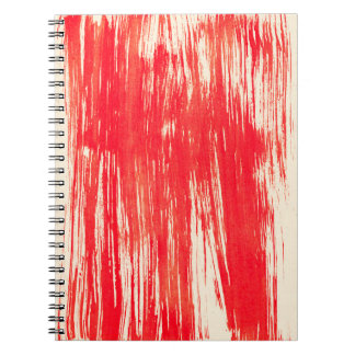 Caderno Espiral fundo abstrato vermelho a partir da aquarela