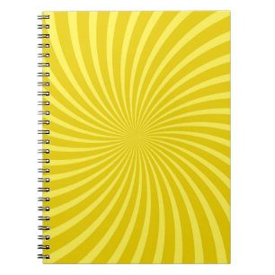 Caderno Espiral fundo amarelo de pop art, raios quadrinhos retrô