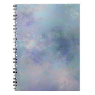 Caderno Espiral Fundo Azul Azul Misturado de Água