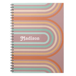 Caderno Espiral Fundo Boho Bohemian Pastel Rainbow Mauve