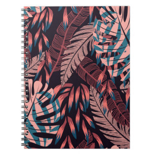 Caderno Espiral Fundo brilhante de Verão, sem costura, com triz co