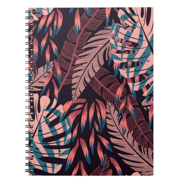 Caderno Espiral Fundo brilhante de Verão, sem costura, com triz co (Frente)