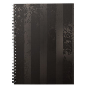 Caderno Espiral Fundo castanho listrado a vapor