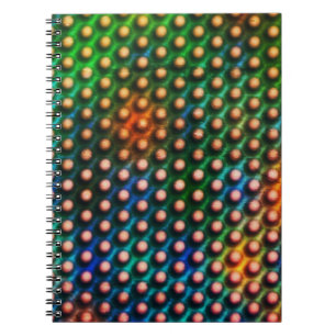 Caderno Espiral Fundo colorido verde, azul, laranja. Saliência?