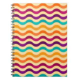 Caderno Espiral Fundo com as listras em 2 retros