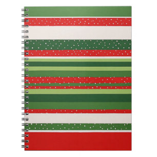 Caderno Espiral Fundo com Padrão Listrado Vibrante
