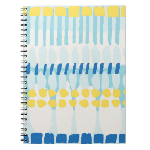 Caderno Espiral Fundo contínuo pintado abstrato multicolorido