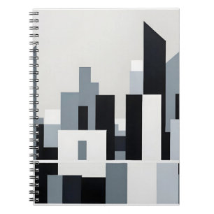 Caderno Espiral Fundo da Arquitetura Moderna de abstrato Cityscape