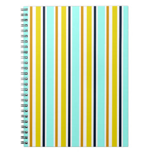 Caderno Espiral Fundo de abstrato com faixas de cores distribuídas