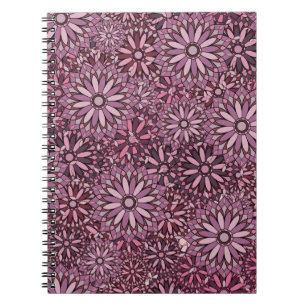 Caderno Espiral Fundo de abstrato de Vintage. Estilo Mandala.