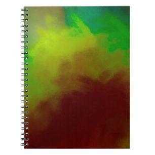 Caderno Espiral Fundo de Abstrato pintado com escova. Pincel encra
