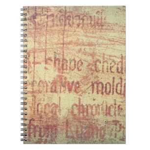 Caderno Espiral Fundo de alumínio envelhecido