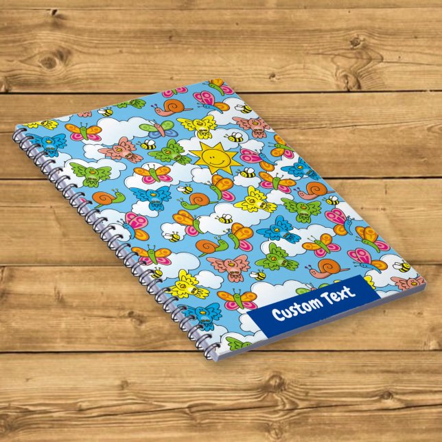 Caderno Espiral Fundo de Animais Bebês (Criador carregado)