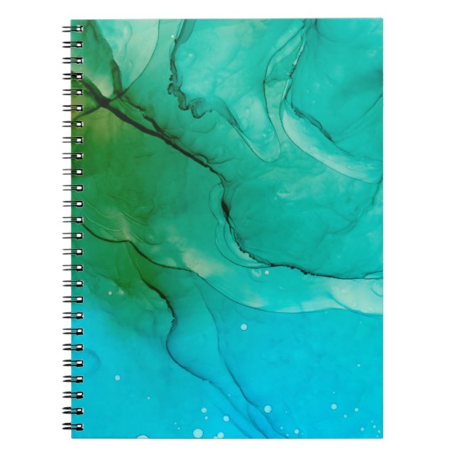 Caderno Espiral Fundo de Arte de Abstrato de Belas Artes Pintadas (Frente)