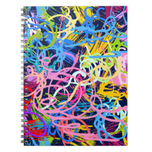 Caderno Espiral Fundo de arte. Padrão sem costura com gradação