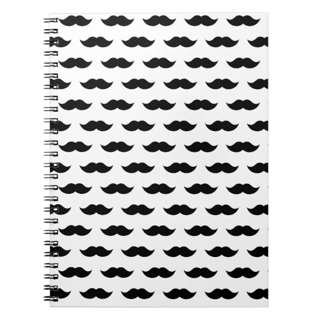 Caderno Espiral Fundo de Bigode Preto (Frente)