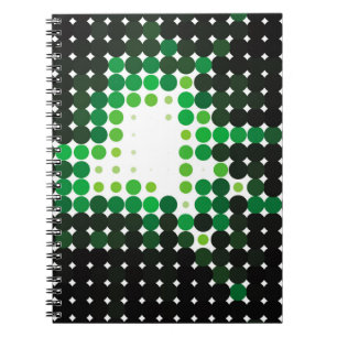 Caderno Espiral Fundo de colheita colorido geométrico. Abstrato