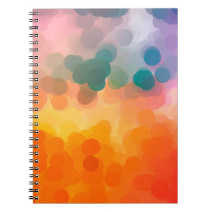 Caderno Espiral fundo de cor d'água laranja abstrato. Ilustração
