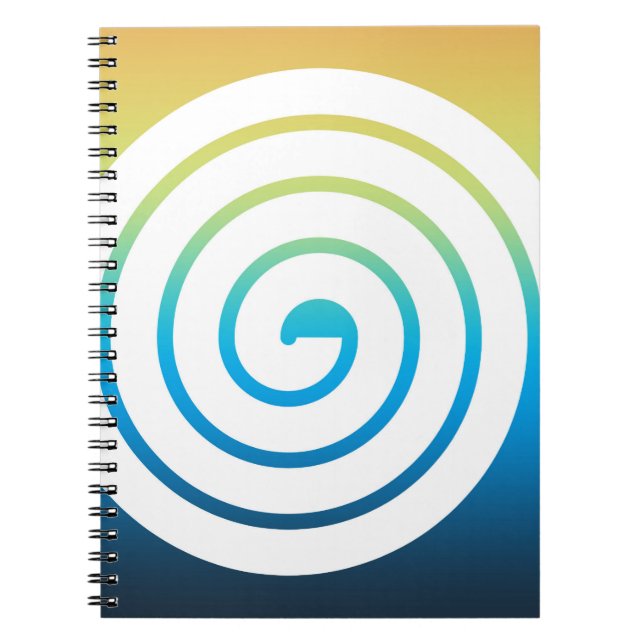 Caderno Espiral Fundo de cor espiral Whaite (Frente)