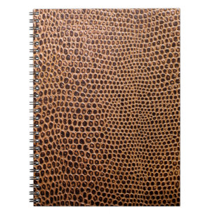 Caderno Espiral fundo de couro escuro