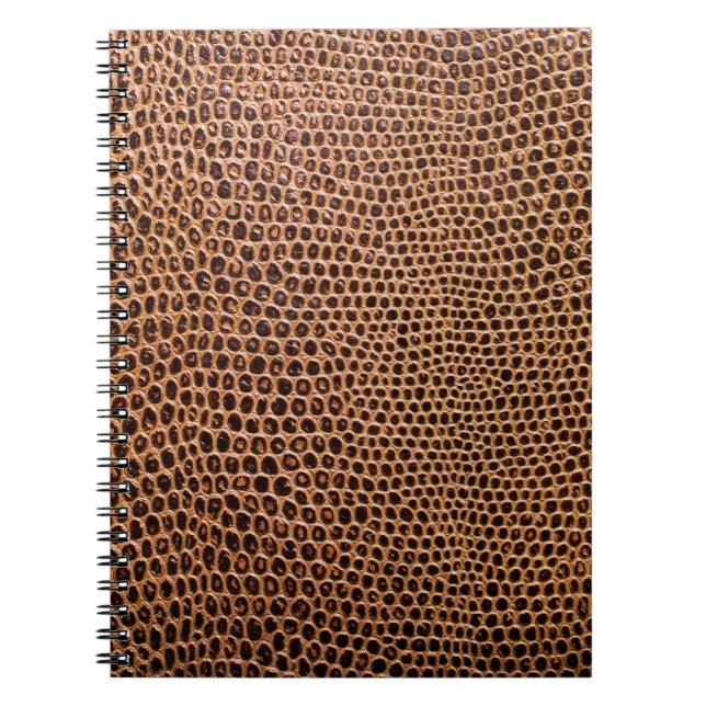 Caderno Espiral fundo de couro escuro (Frente)