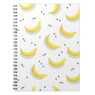 Caderno Espiral fundo de crianças de fruta sem emenda. Geométrico