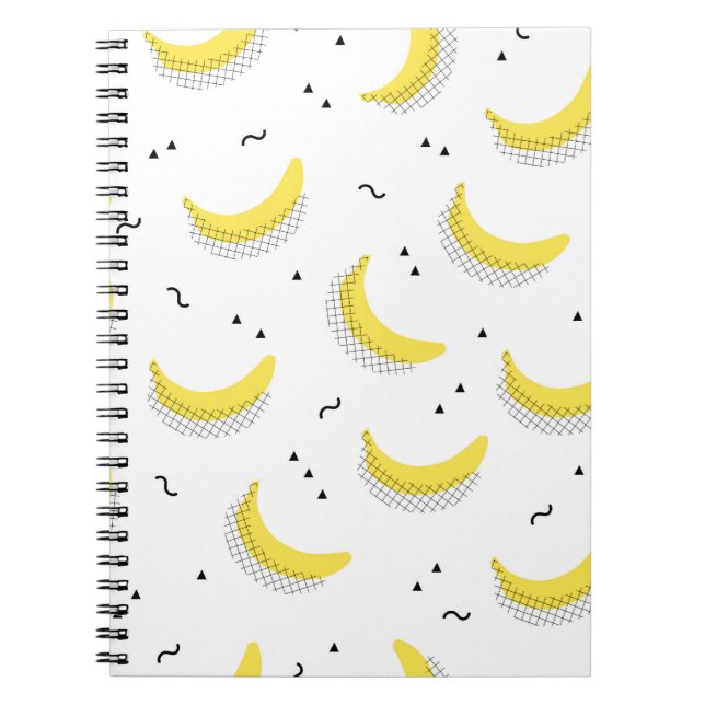Caderno Espiral fundo de crianças de fruta sem emenda. Geométrico  (Frente)
