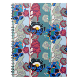 Caderno Espiral fundo de flores sem soldadura exótica