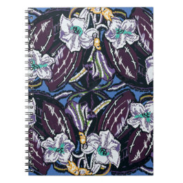 Caderno Espiral Fundo de flores sem soldadura exótica