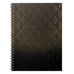 Caderno Espiral Fundo de Ilustração 3D da Art Deco