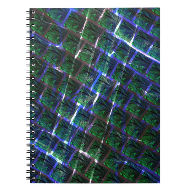 Caderno Espiral Fundo de imagem verde qualidade flutu ante? (Frente)