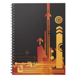 Caderno Espiral Fundo de intervalo mínimo técnico 2