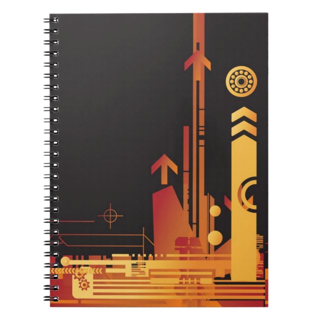 Caderno Espiral Fundo de intervalo mínimo técnico 2 (Frente)