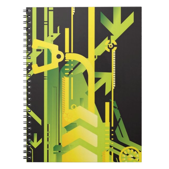 Caderno Espiral Fundo de intervalo mínimo técnico 4 (Frente)