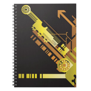 Caderno Espiral Fundo de intervalo mínimo técnico 5