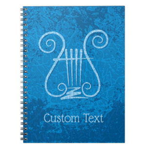 Caderno Espiral Fundo de Lyre Azul