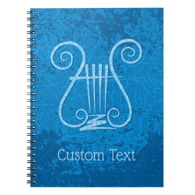 Caderno Espiral Fundo de Lyre Azul (Frente)